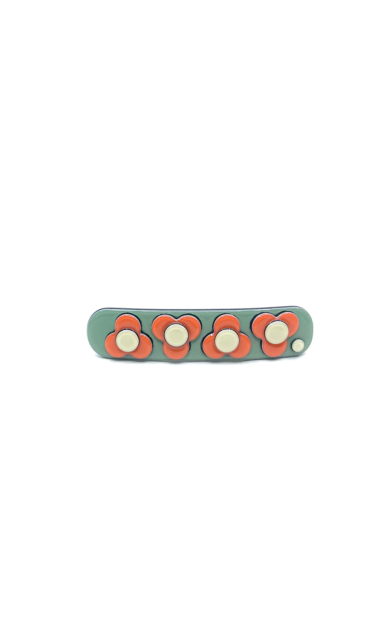 Barcelona Mini Barrette - Sage green