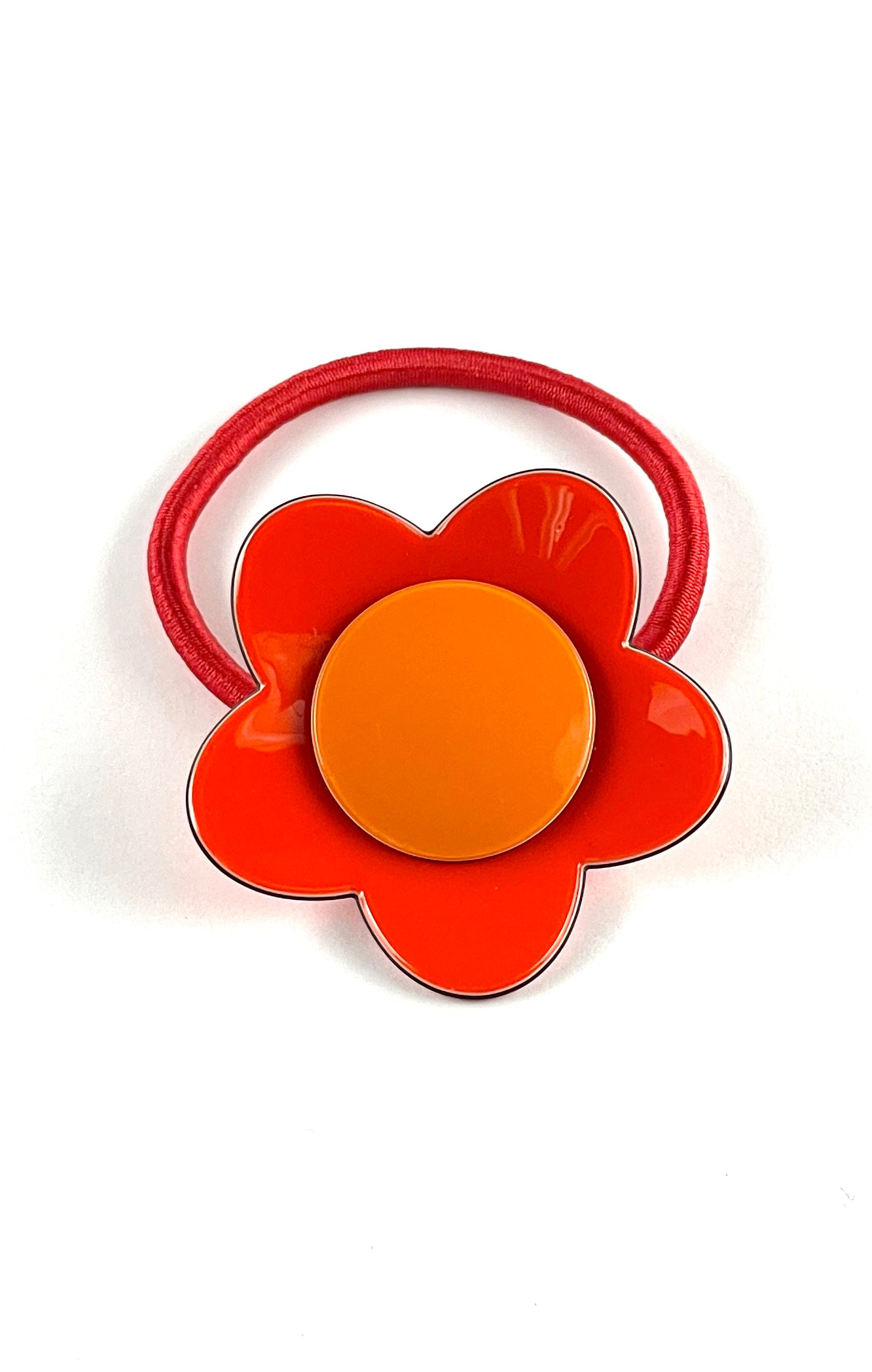 Bibi flower ponytail - Bright orange