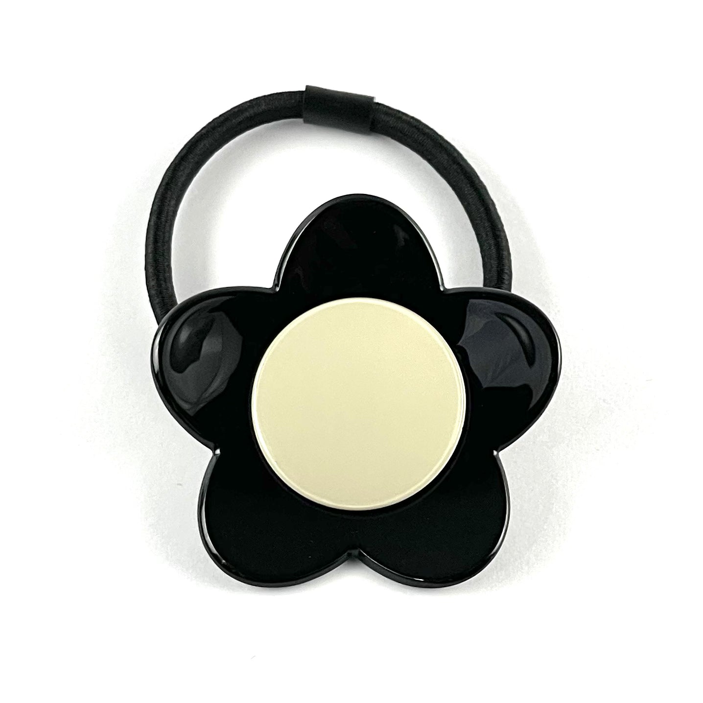 Bibi flower ponytail - Black