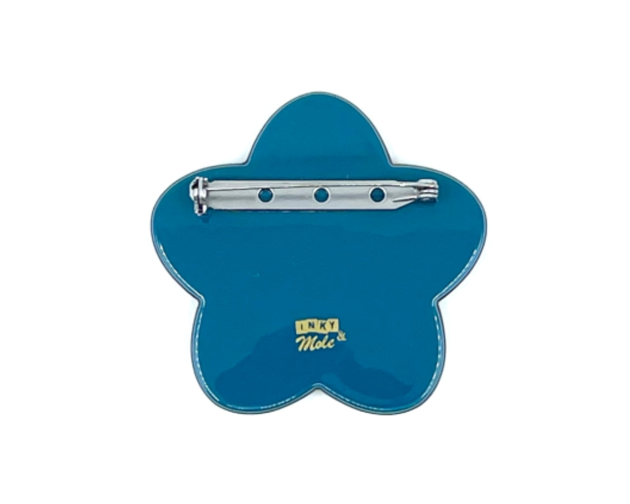 Large Bibi Brooch - Teal Blue