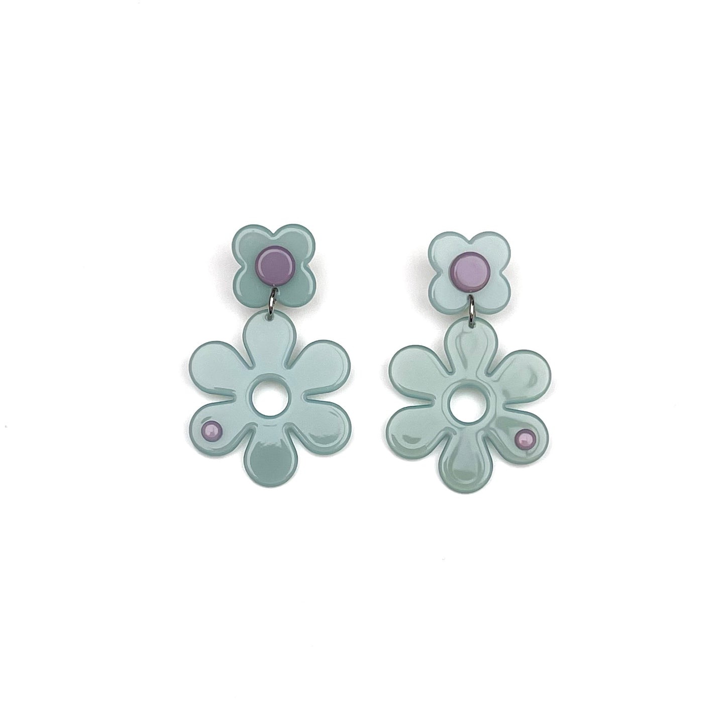 Stockholm drop earrings - Duckegg