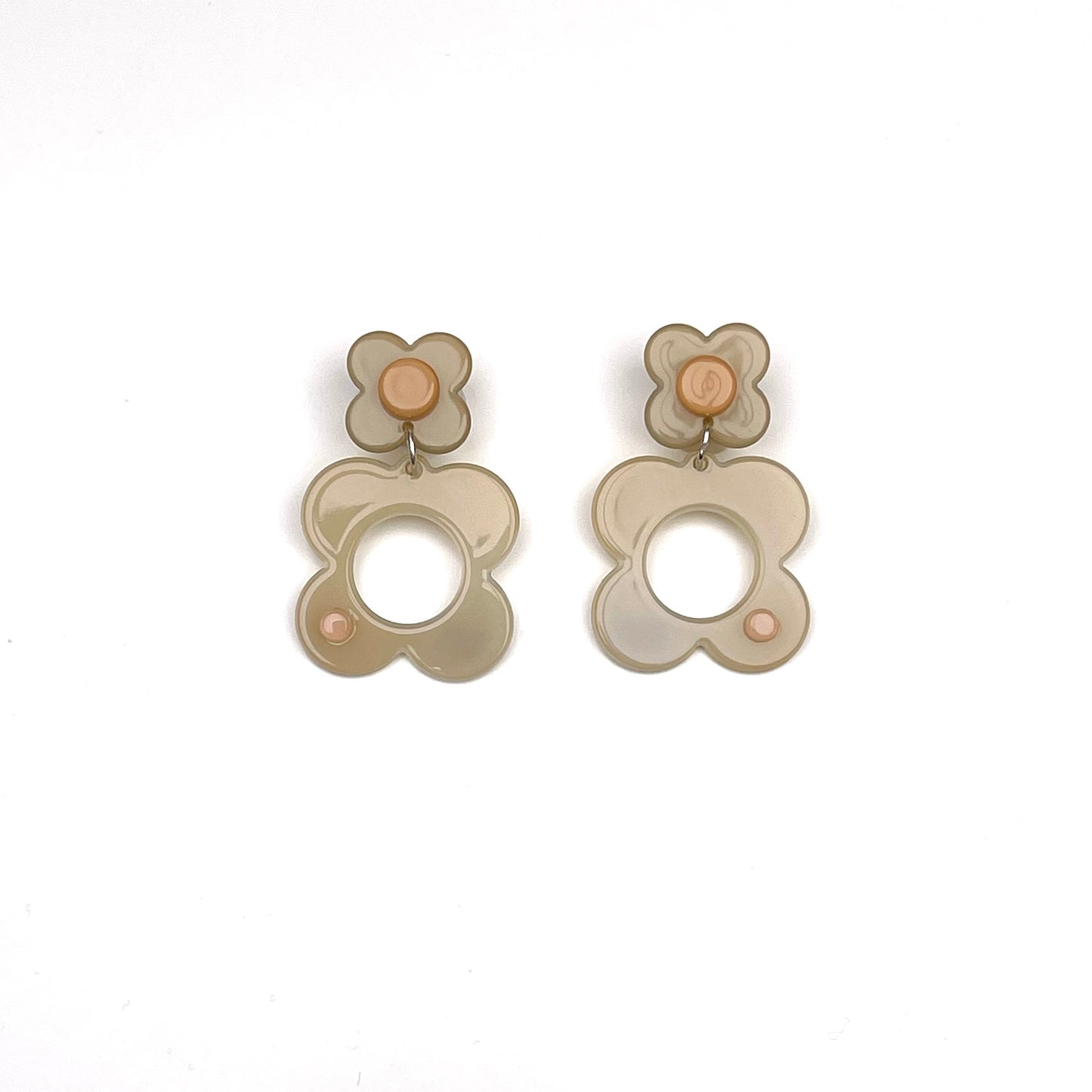 Hanover drop earrings - Pale sagey grey
