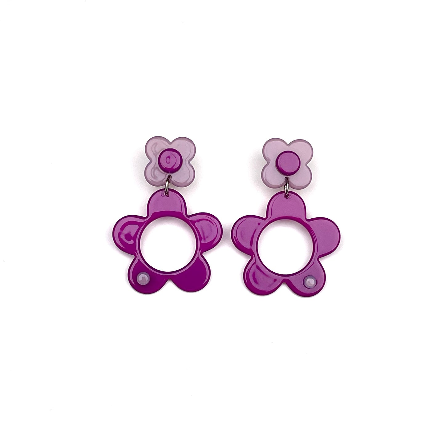 Boston drop earrings - Purple