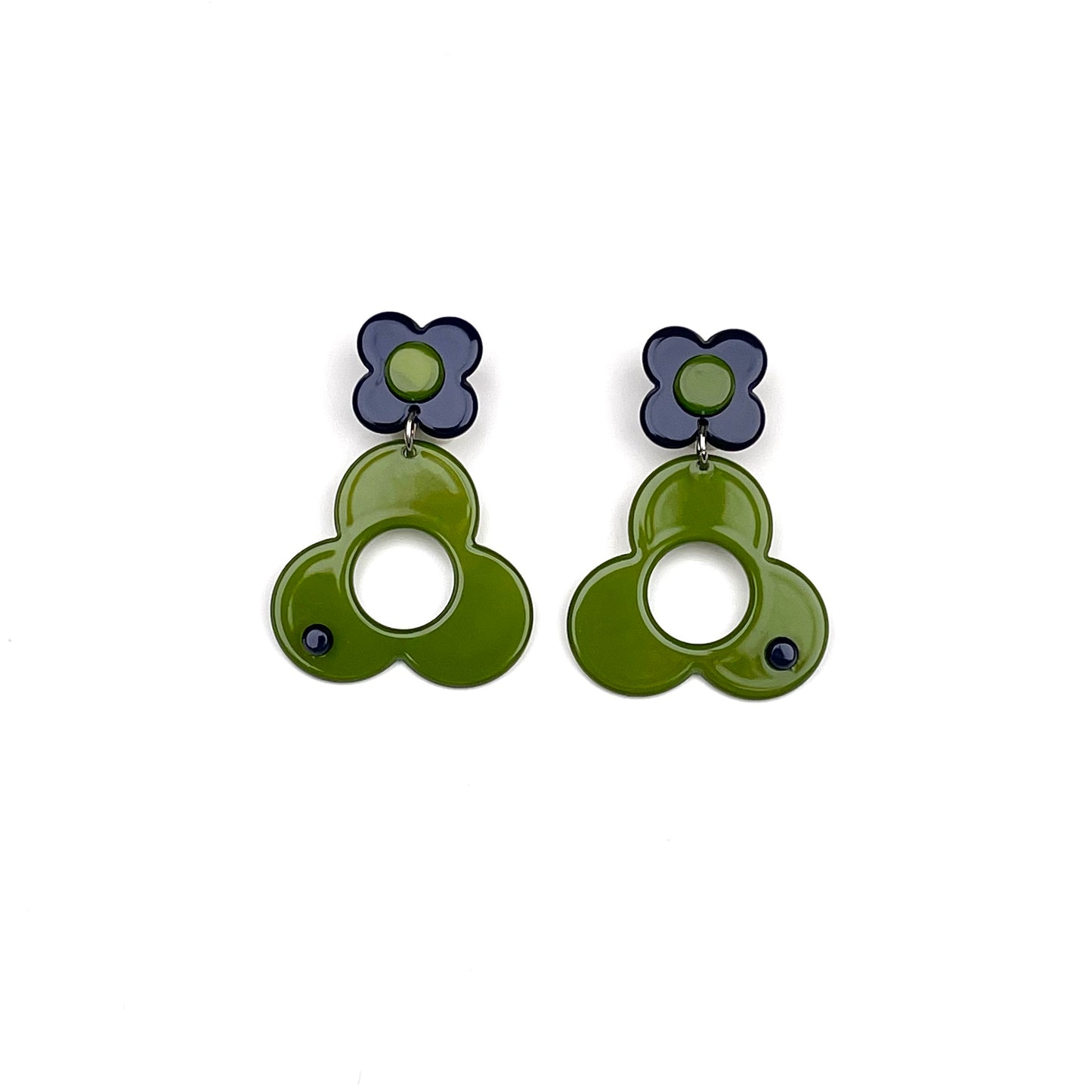 Barcelona drop earrings - Green Blue