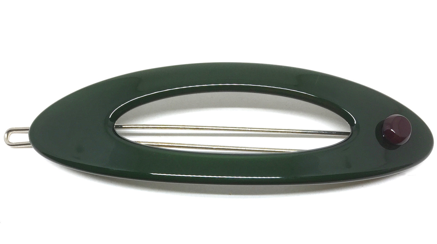 Rome Hairclip - Dark Green