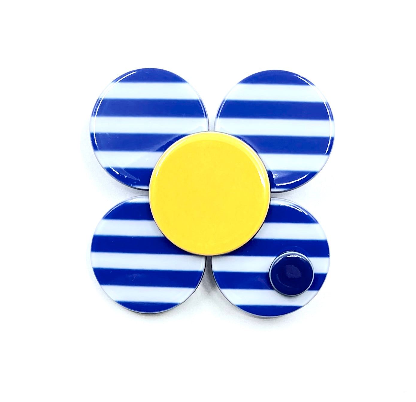 Florence flower - Dark blue stripe
