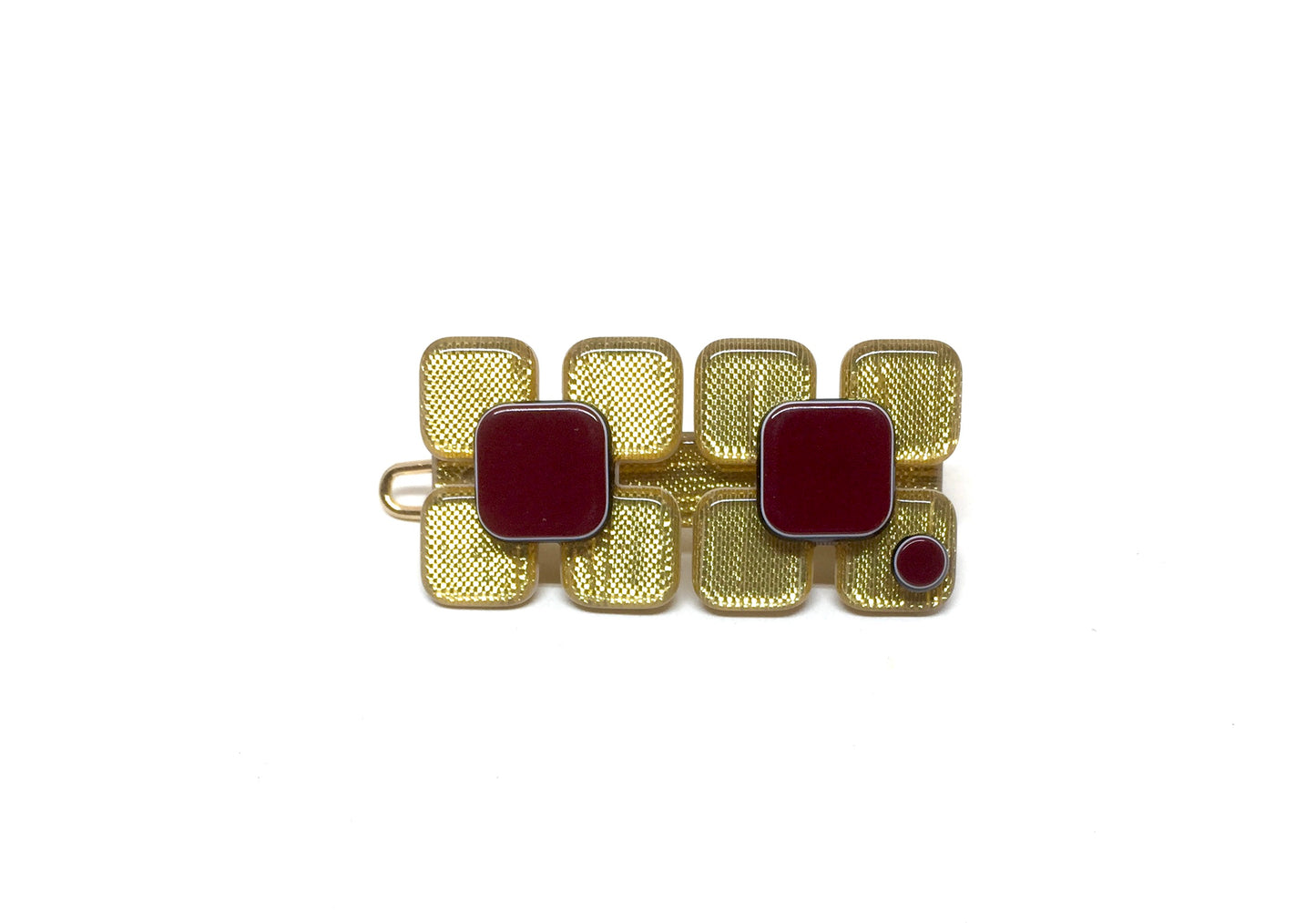 Fancy flower - short hair clip - wine