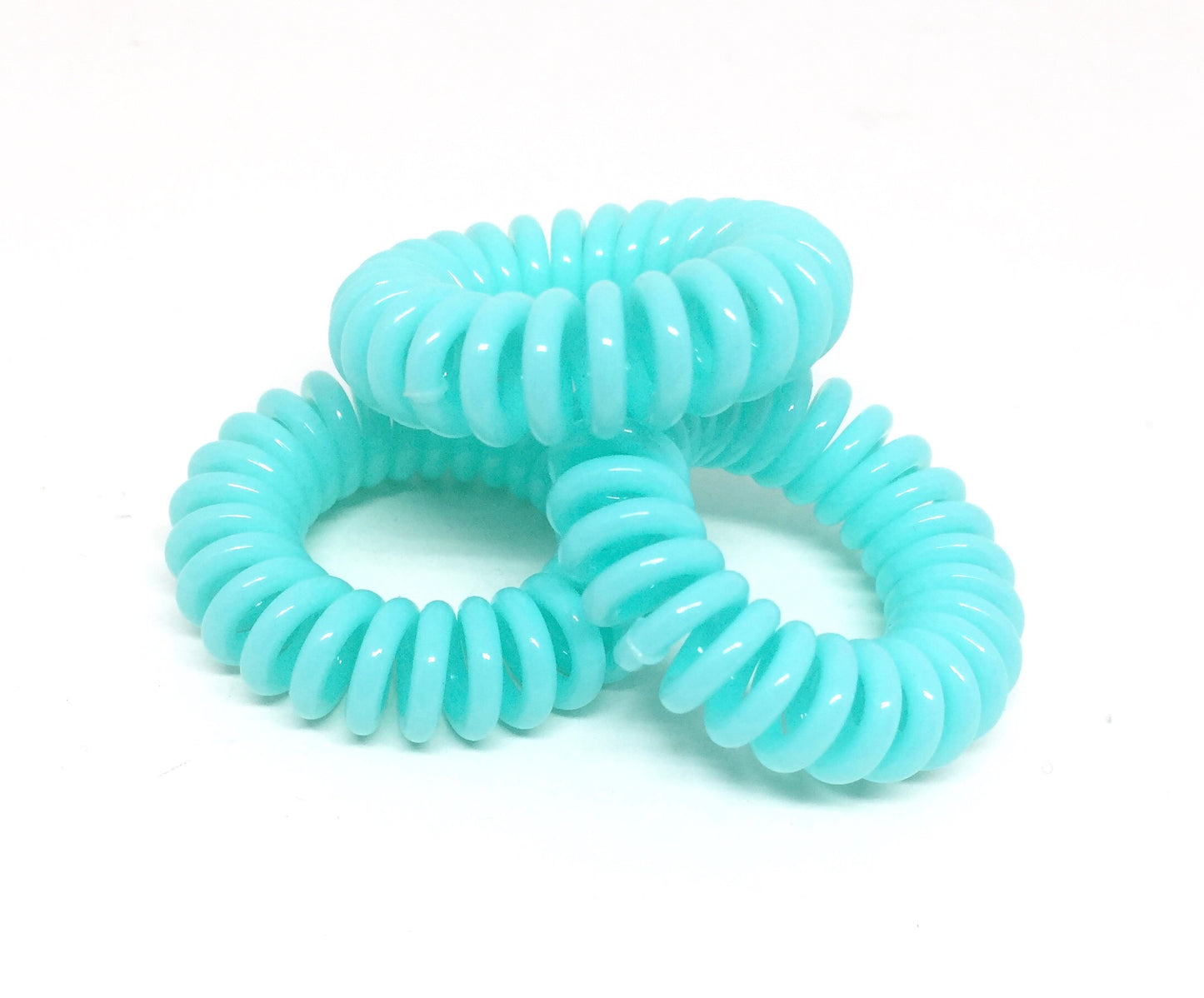 Spiral Hair Ties - Aqua