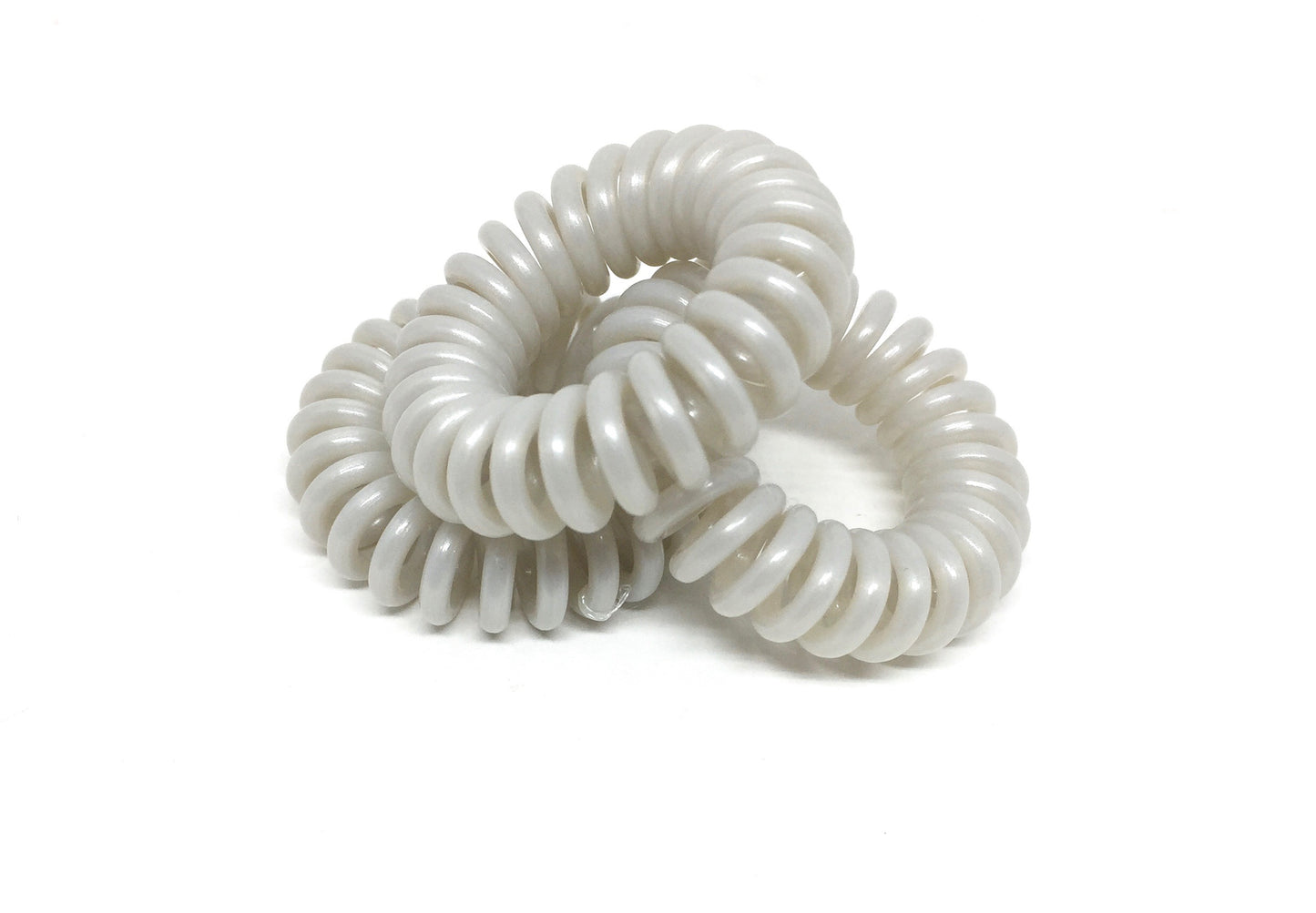 Spiral Hair Ties - No.2 Pale Grey