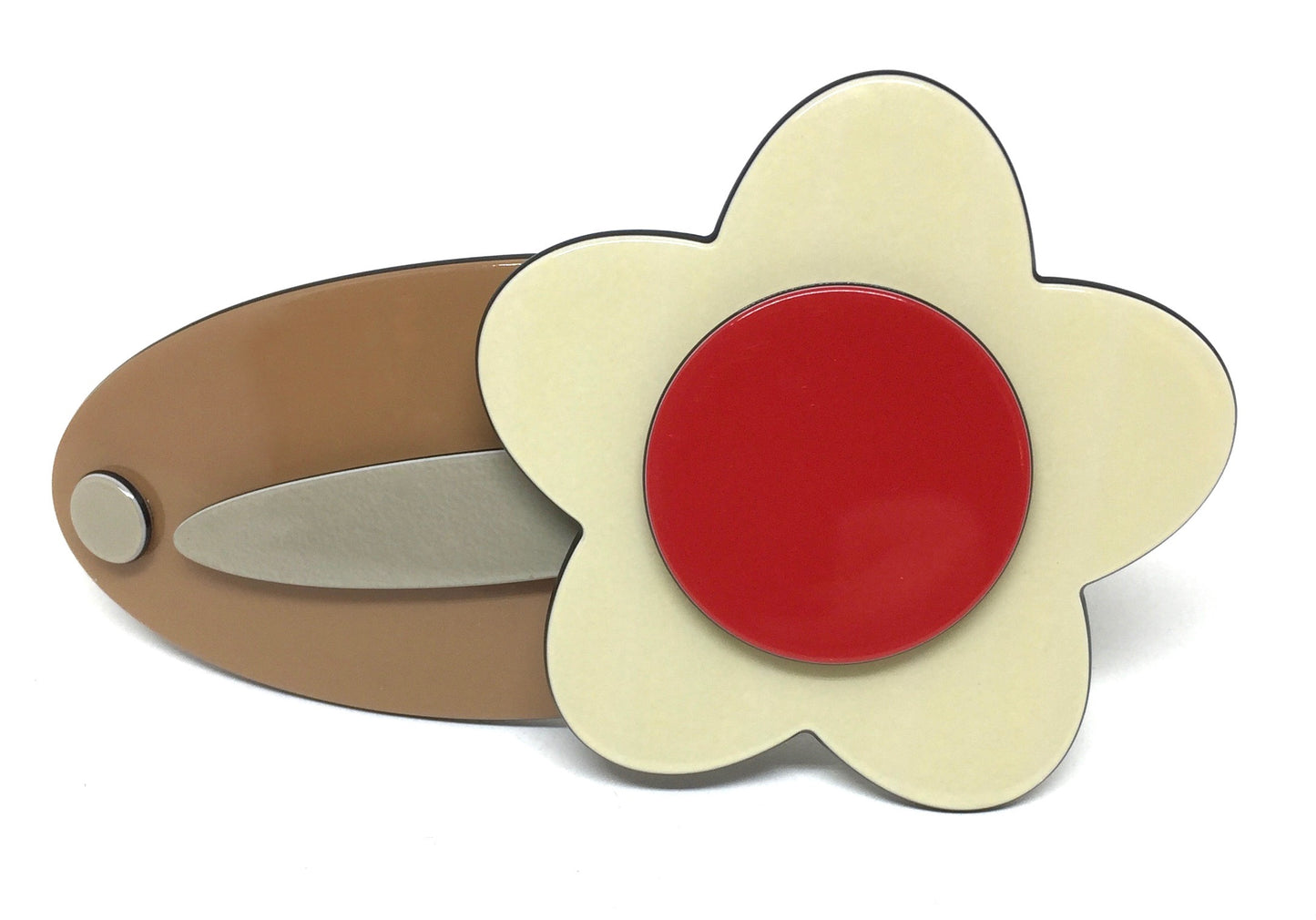 Bibi barrette - Cream/Red