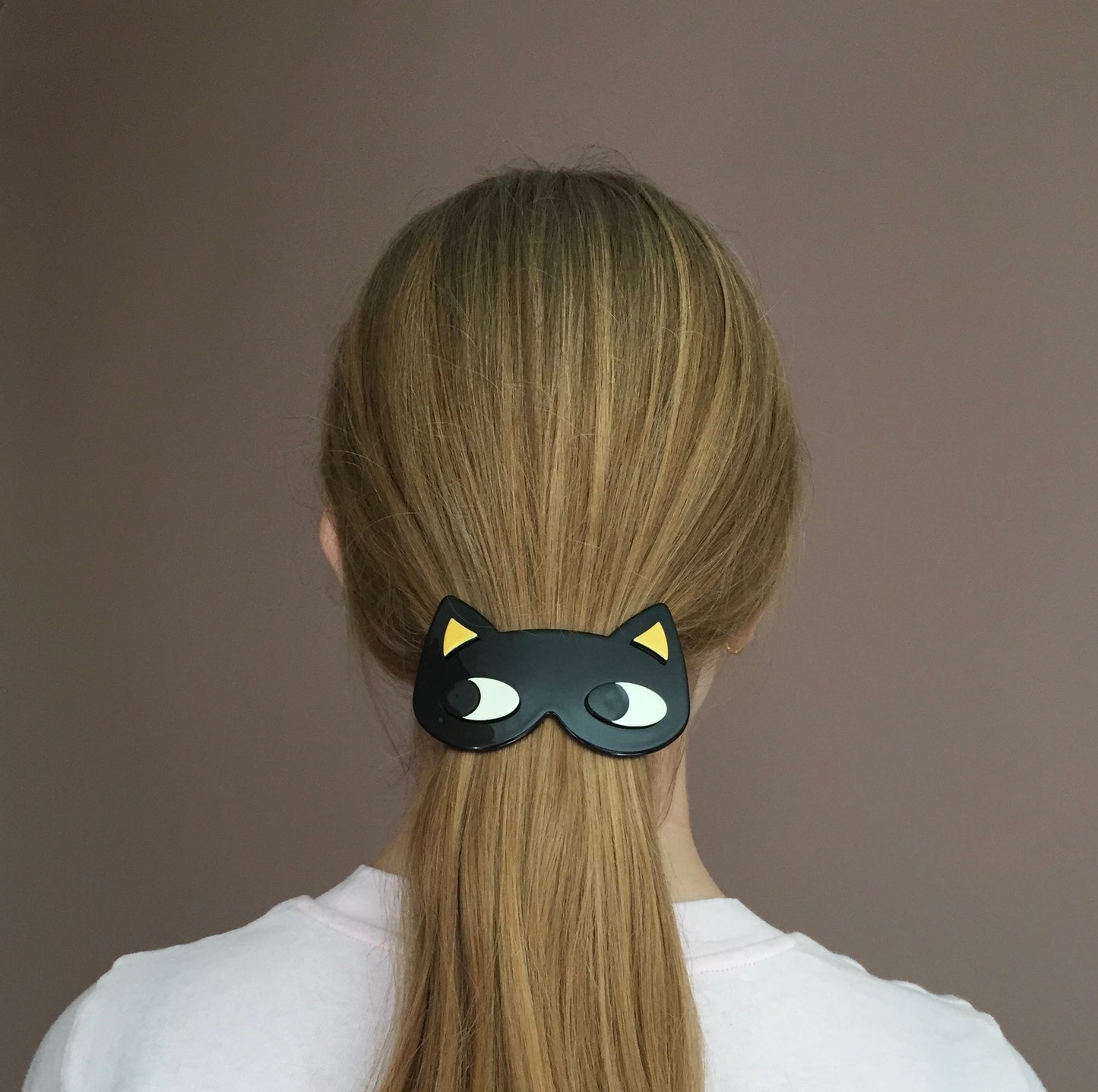 Catwoman black cat barrette