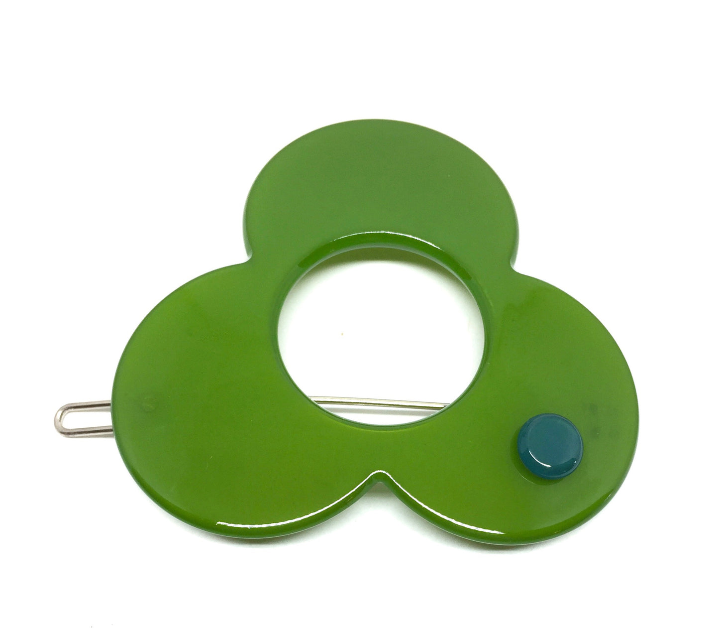 Barcelona Large Hairclip - Green