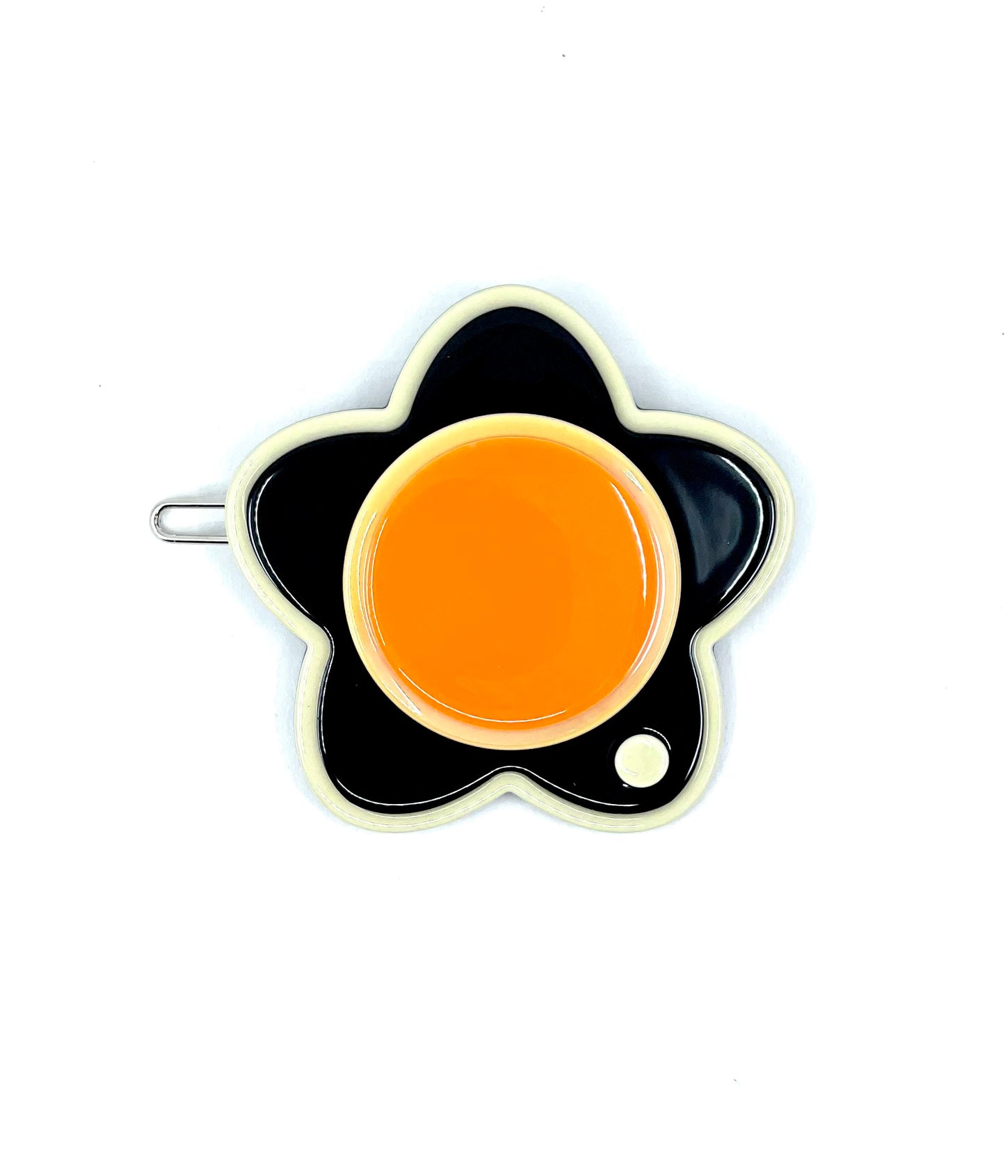 Bibi flower - large - Black orange