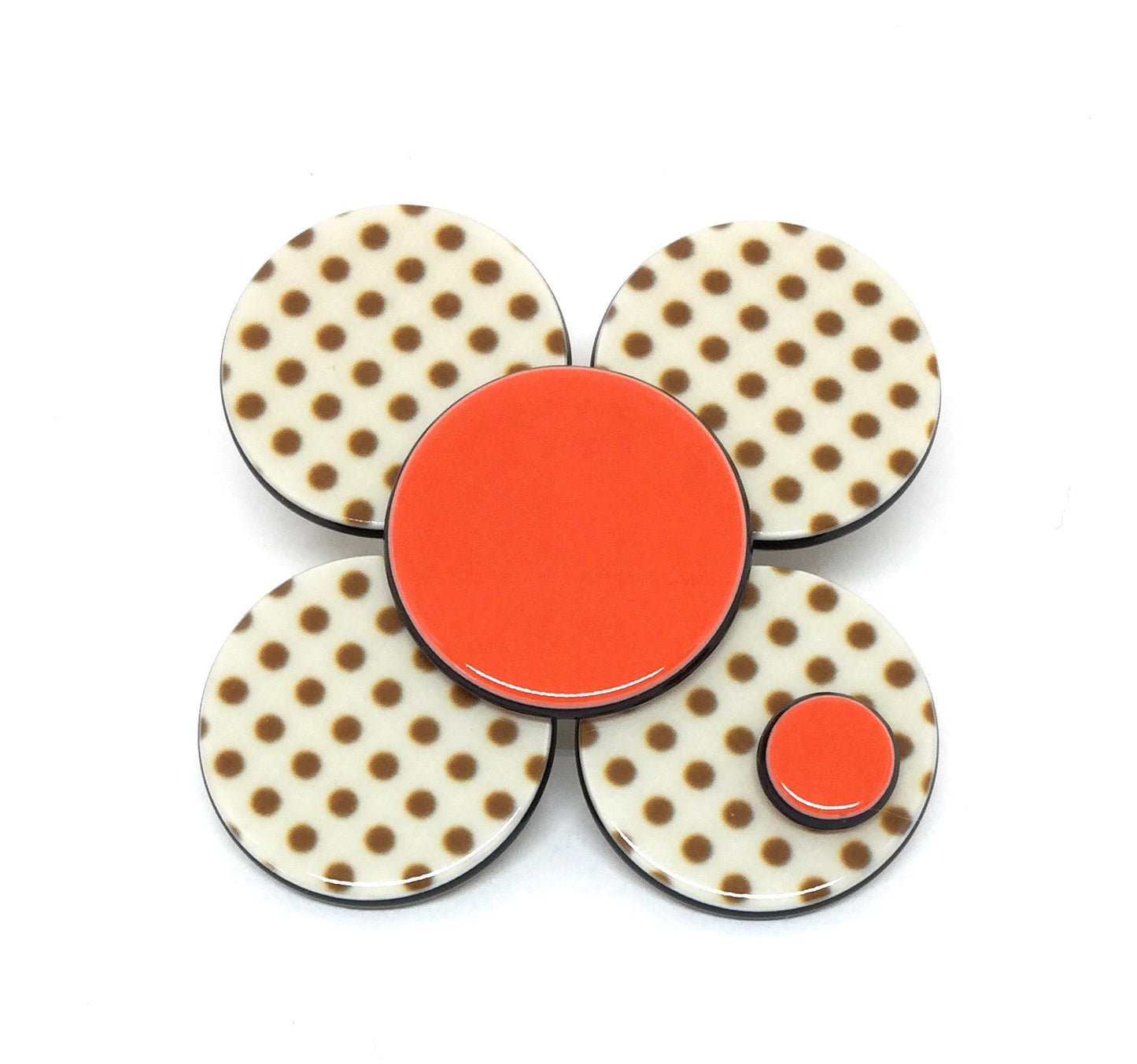 Florence flower - Cream polka