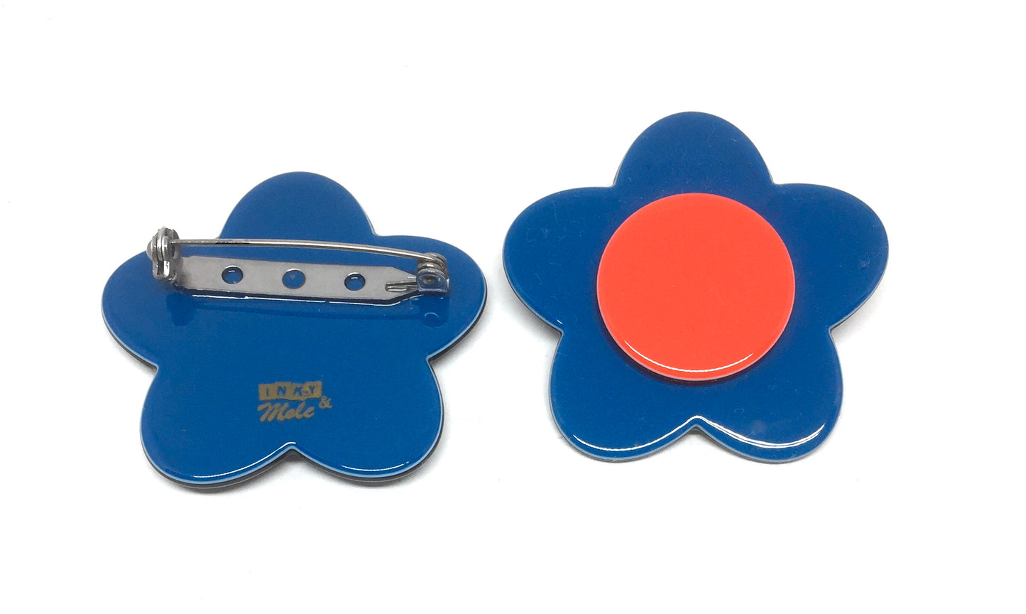 Bibi brooch - Bright blue