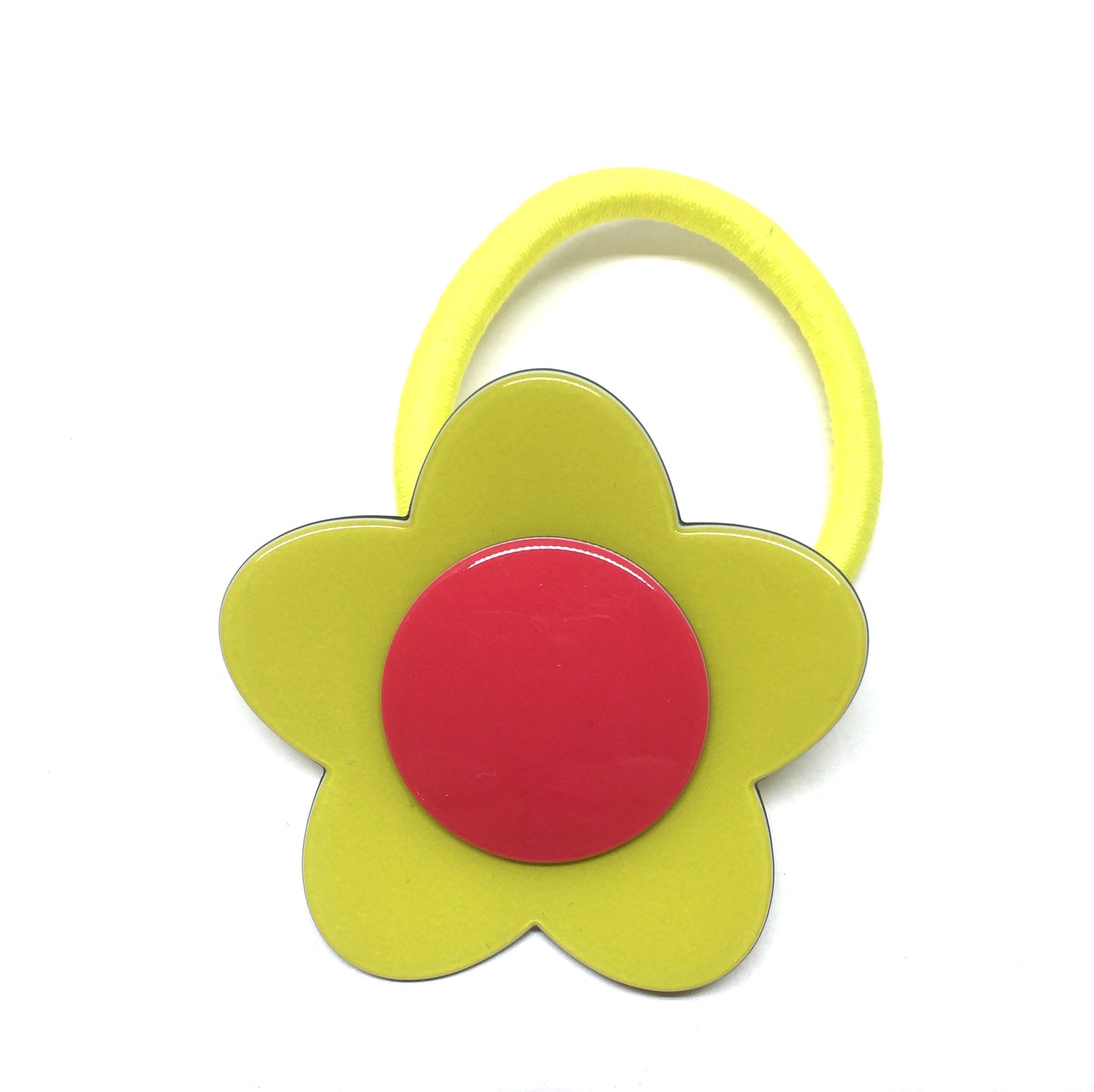 Bibi flower ponytail - yellow