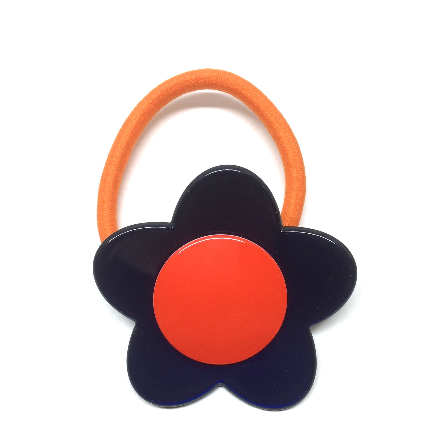 Bibi flower ponytail - Navy blue