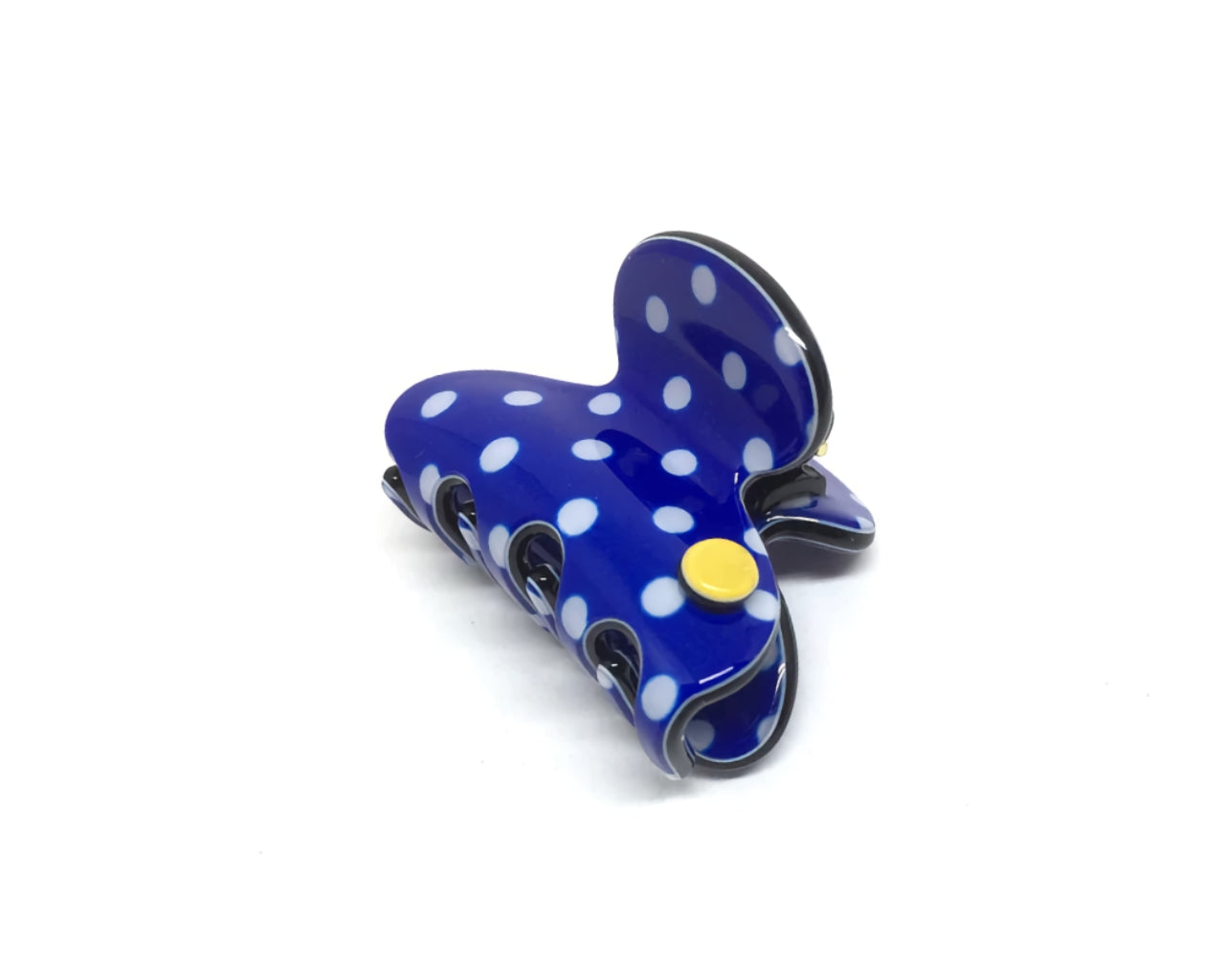 Barcelona mini claw - blue polka