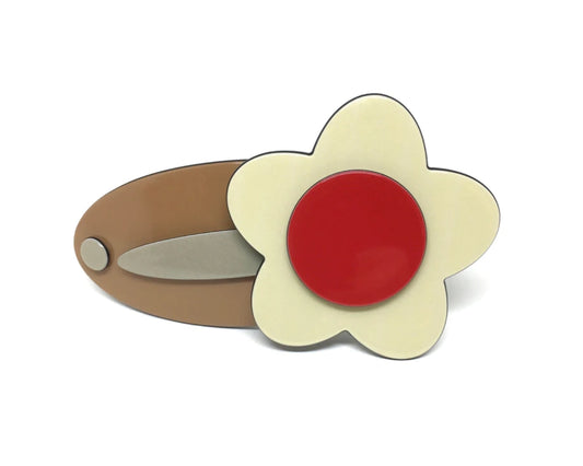 Bibi barrette - Cream/Red