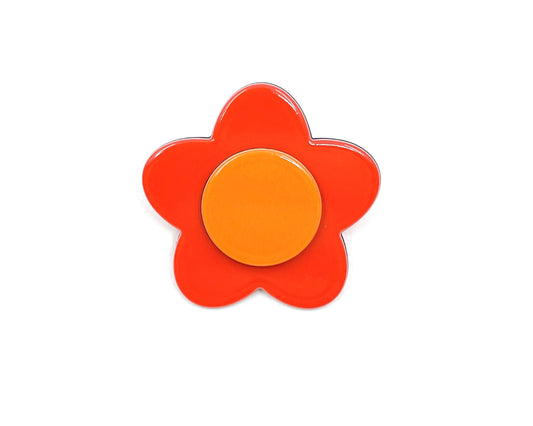 Bibi brooch - Bright Orange