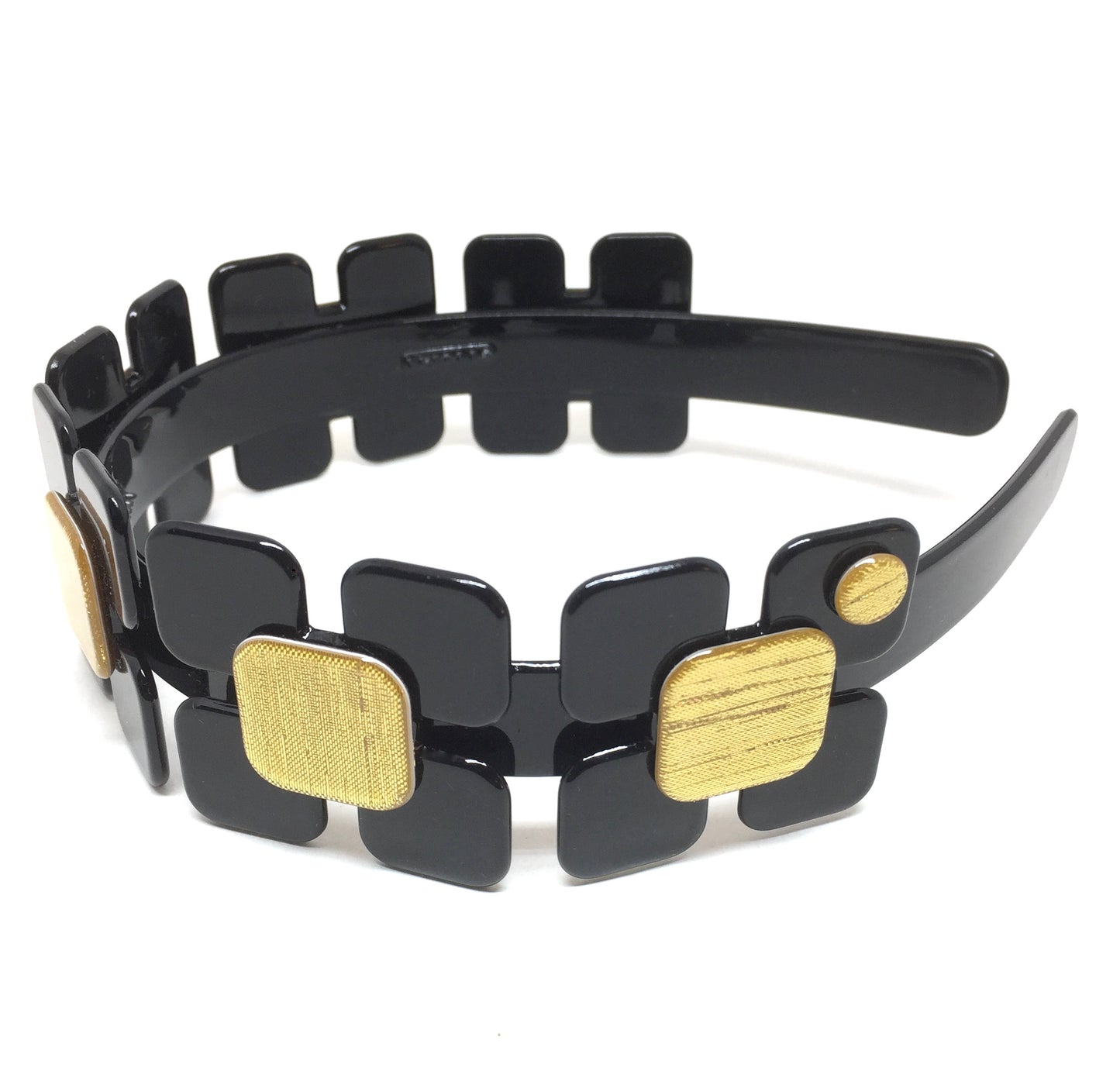 Fancy flower headband - Black/gold