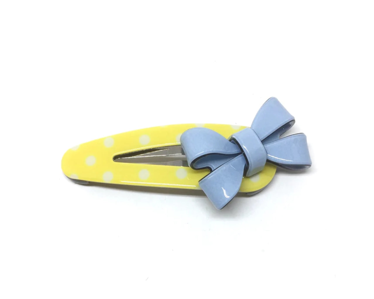 Bow click clack - Yellow polka