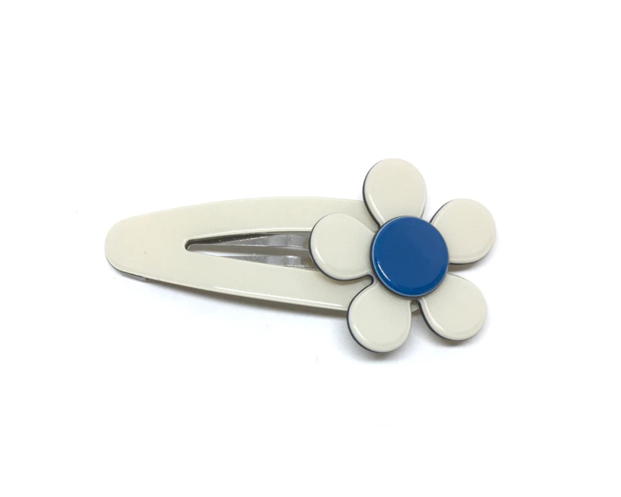 Flat flower click clack - cream blue