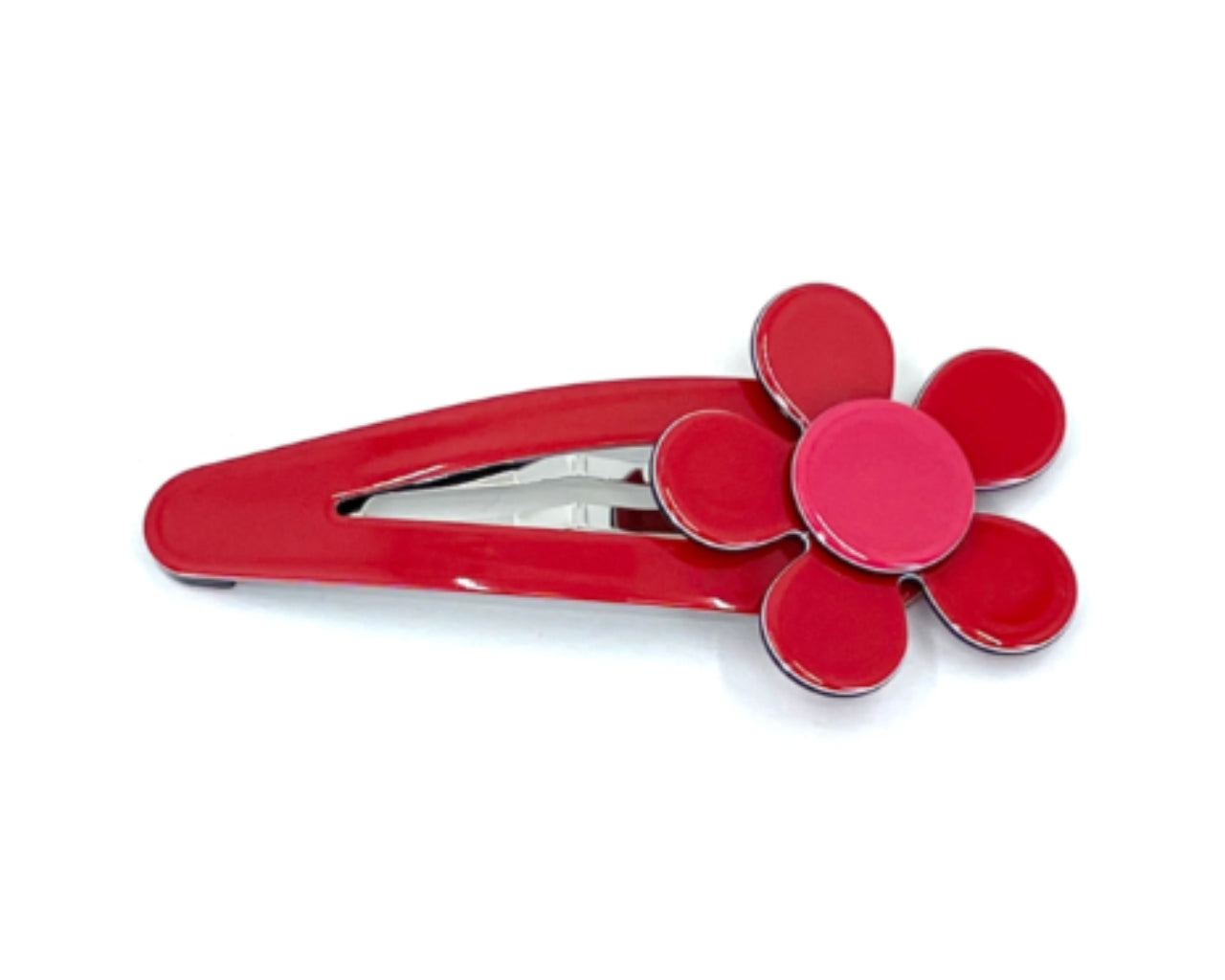 Flat flower click clack - Red - LARGE