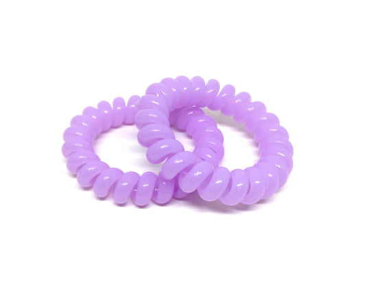 Large Spiral Hair Ties - lilac