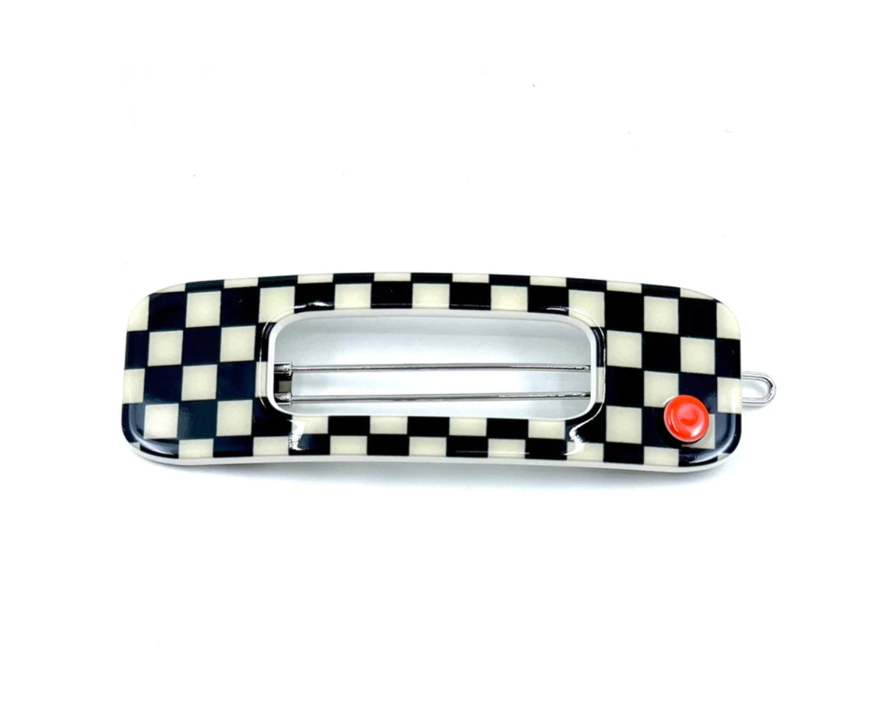Toulouse Hairclip - black cream check