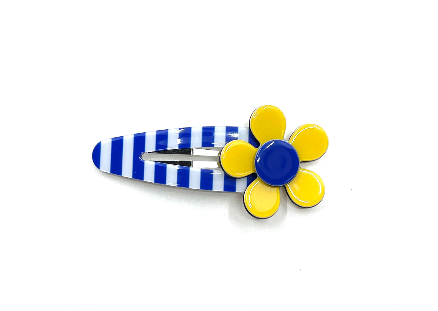 Flat flower click clack - Blue stripe