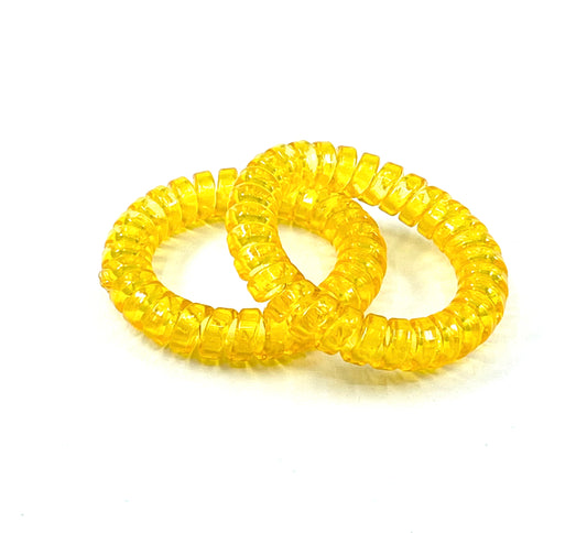 Large Spiral Hair Ties - saffron