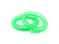 Large Spiral Hair Ties - Bright green translucent