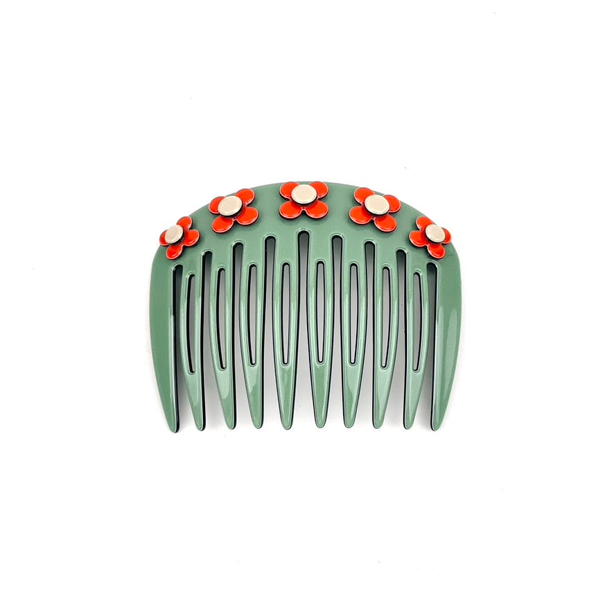Hanover side comb - Sage green