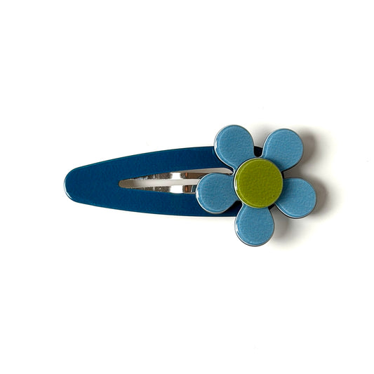 Flat flower click clack - teal sky blue