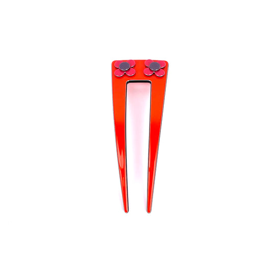 Hanover hair pin - Bright orange