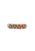 Barcelona Mini Barrette - Cream Bright Orange
