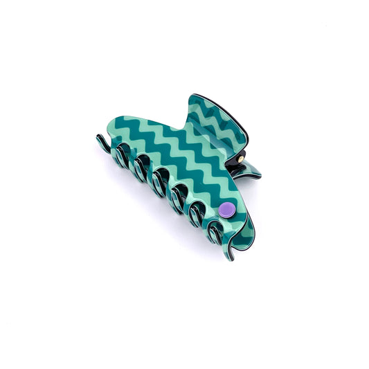 Faro claw - teal zigzag