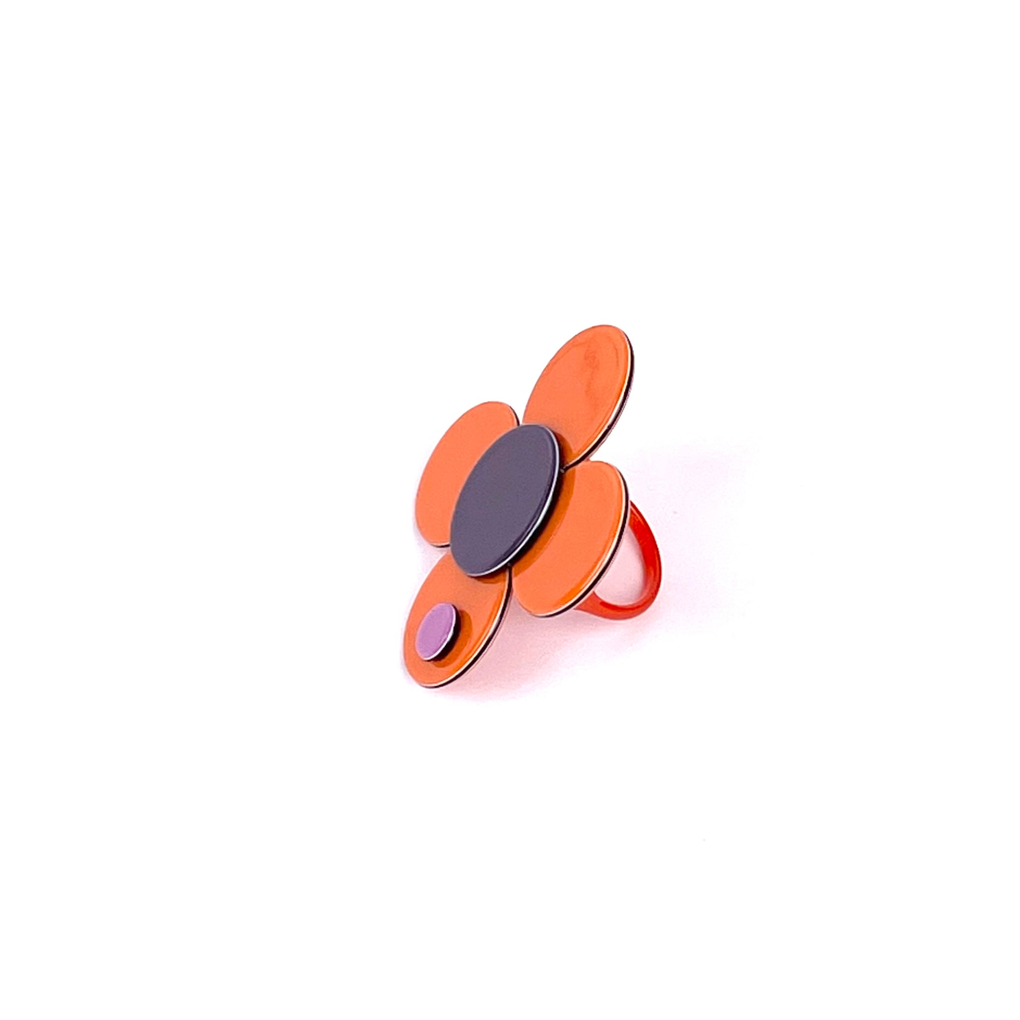 Florence Flower Ring - Dusty orange