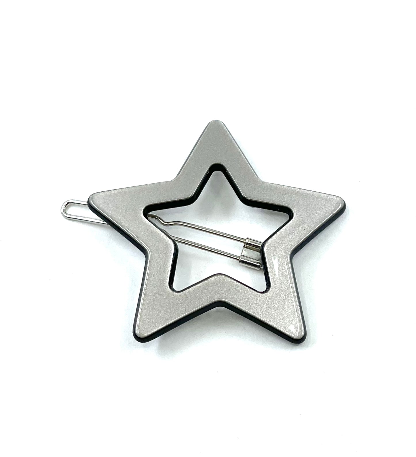 New York Hairclip Large - Silver