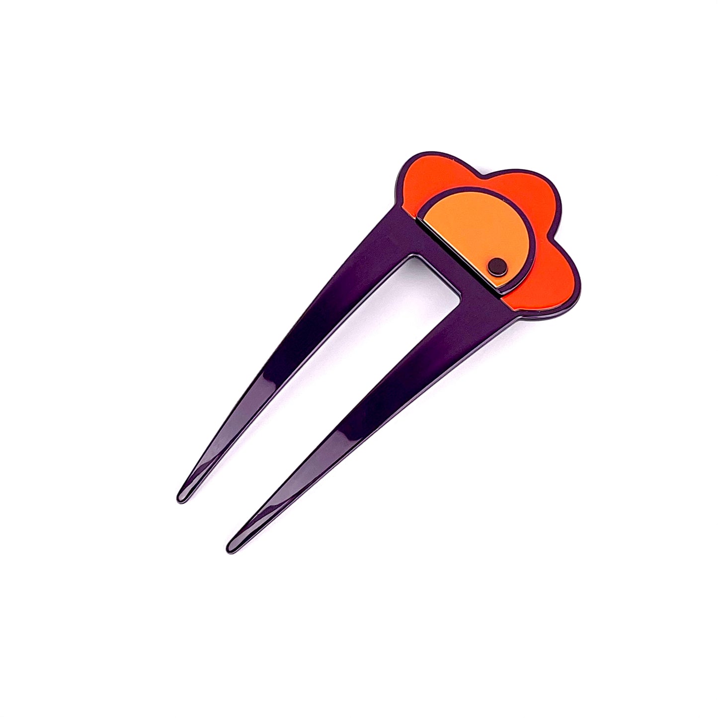 Bibi hair pin - Deep aubergine