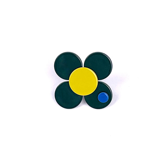 Florence Flower Ring - Dark green