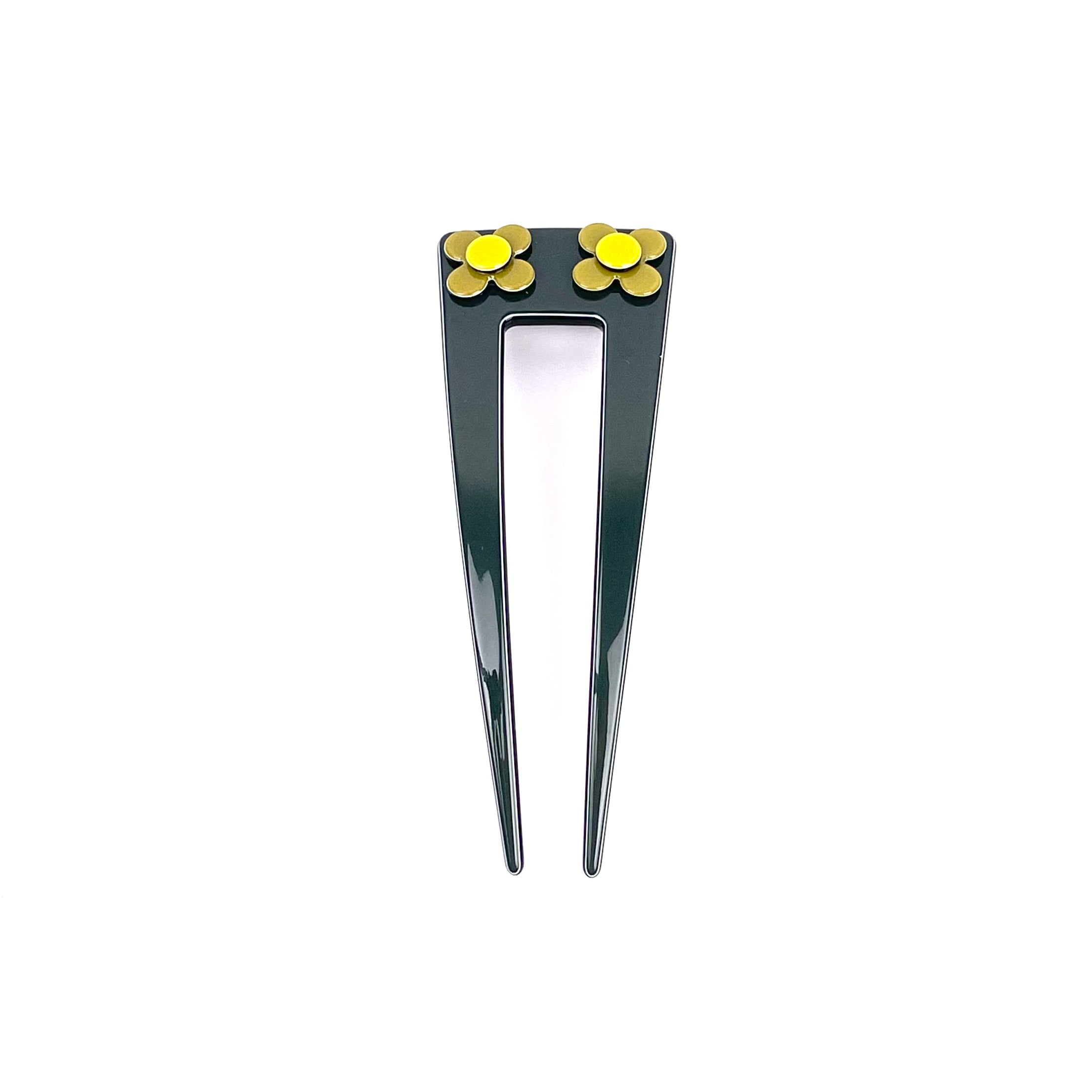 Hanover hair pin - Dark green