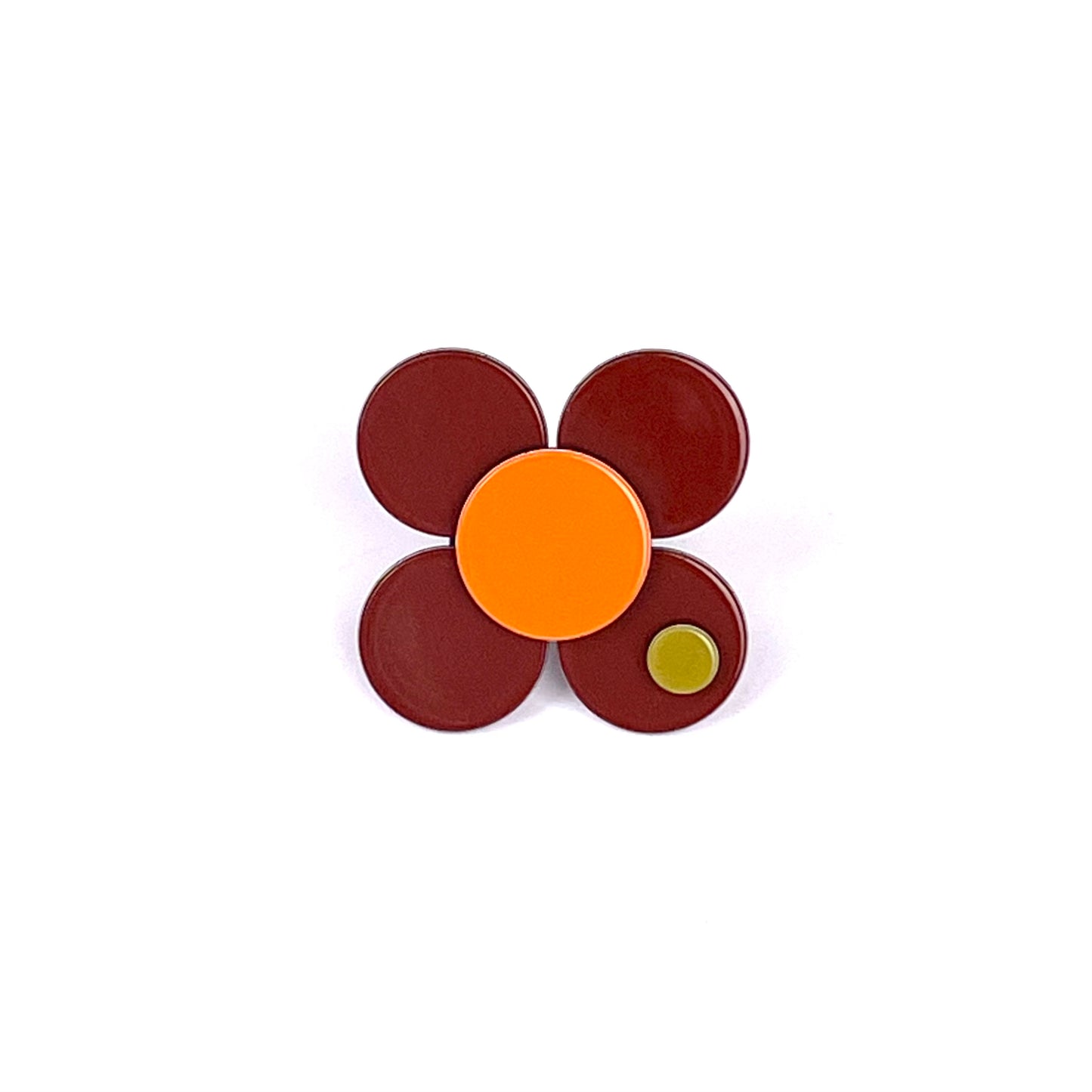 Florence Flower Ring - Rusty brown