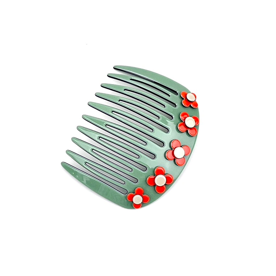 Hanover side comb - Sage green