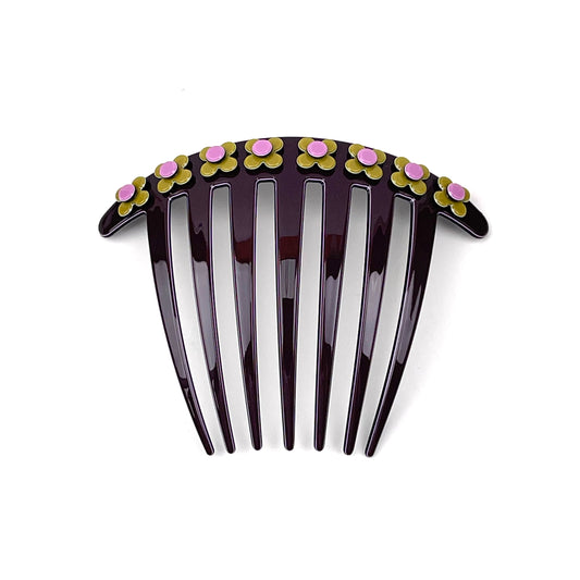 Hanover French Pleat Comb - Deep Aubergine