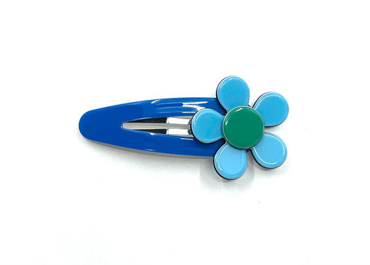 Flat flower click clack - Blue turquoise
