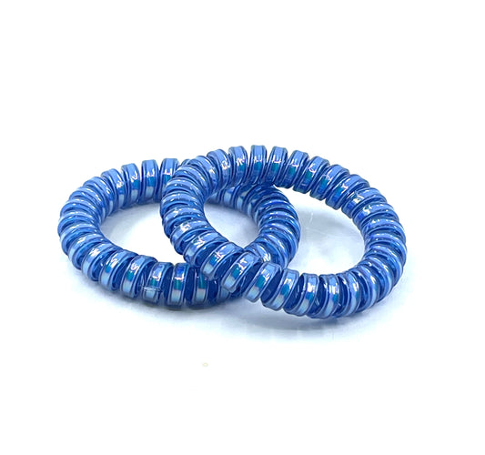 Large Spiral Hair Ties - Bluish purple