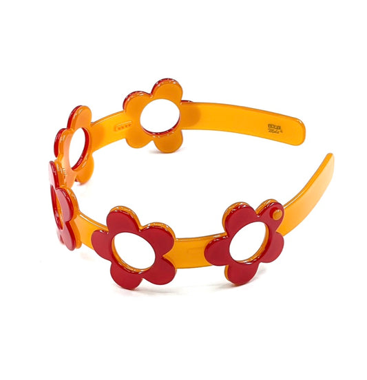 Boston cut-out headband - Tangerine/Red