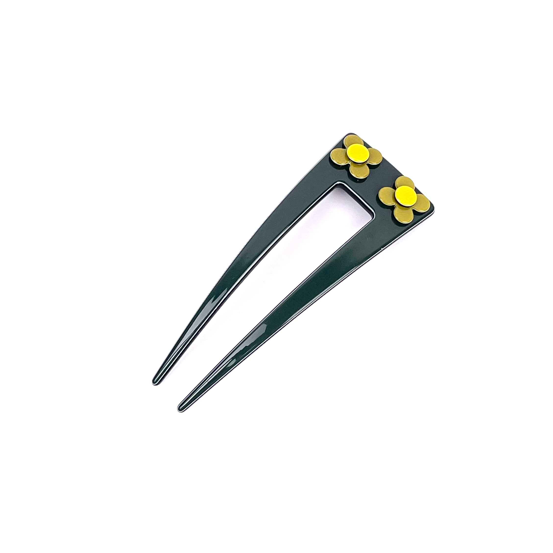 Hanover hair pin - Dark green